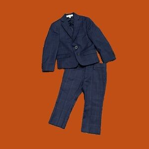 Class Club Boys Long Sleeve Window Pane Dress Jacket/Pants Set Size Boys 2